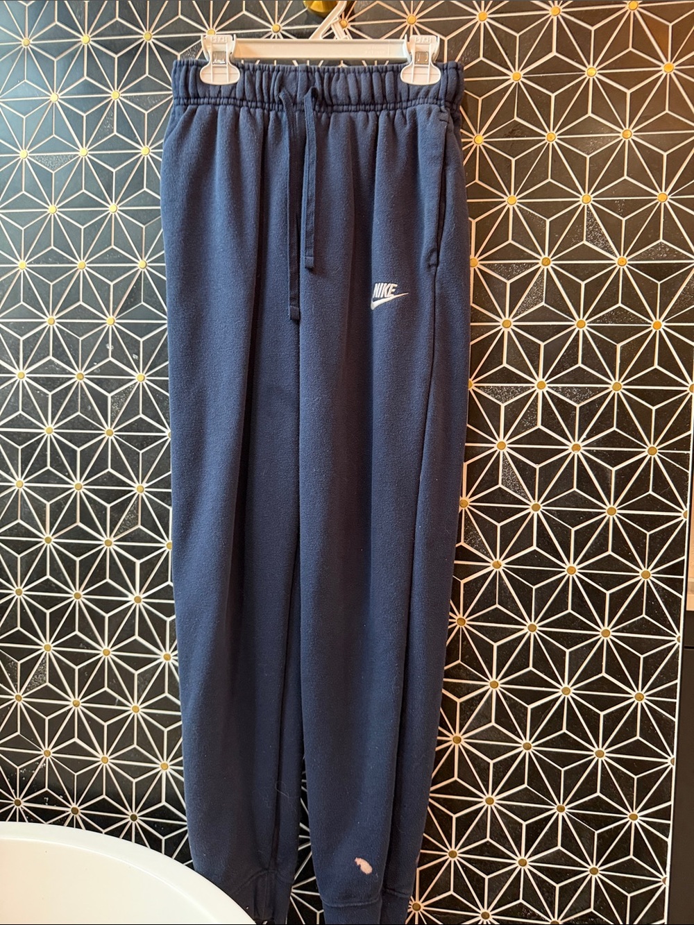 Nike Kids Navy Blue Fleece Joggers